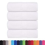 vidaXL Prosoape de baie 4 buc. FROGN Alb 30x30 cm 100% bumbac vidaXL Prosoape de baie 4 buc. FROGN Alb 30x30 cm 100% bumbac