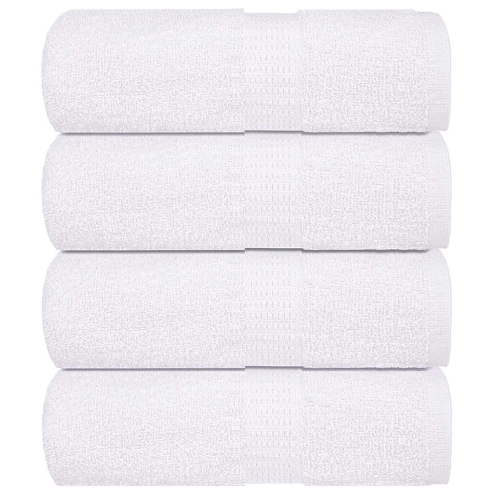 vidaXL Prosoape de baie 4 buc. FROGN Alb 30x30 cm 100% bumbac