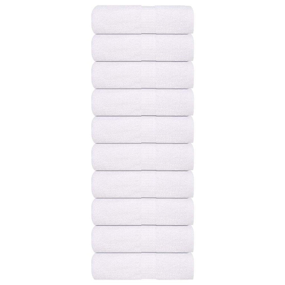 vidaXL Prosoape de baie 10 buc. FROGN Alb 30x30 cm 100% bumbac