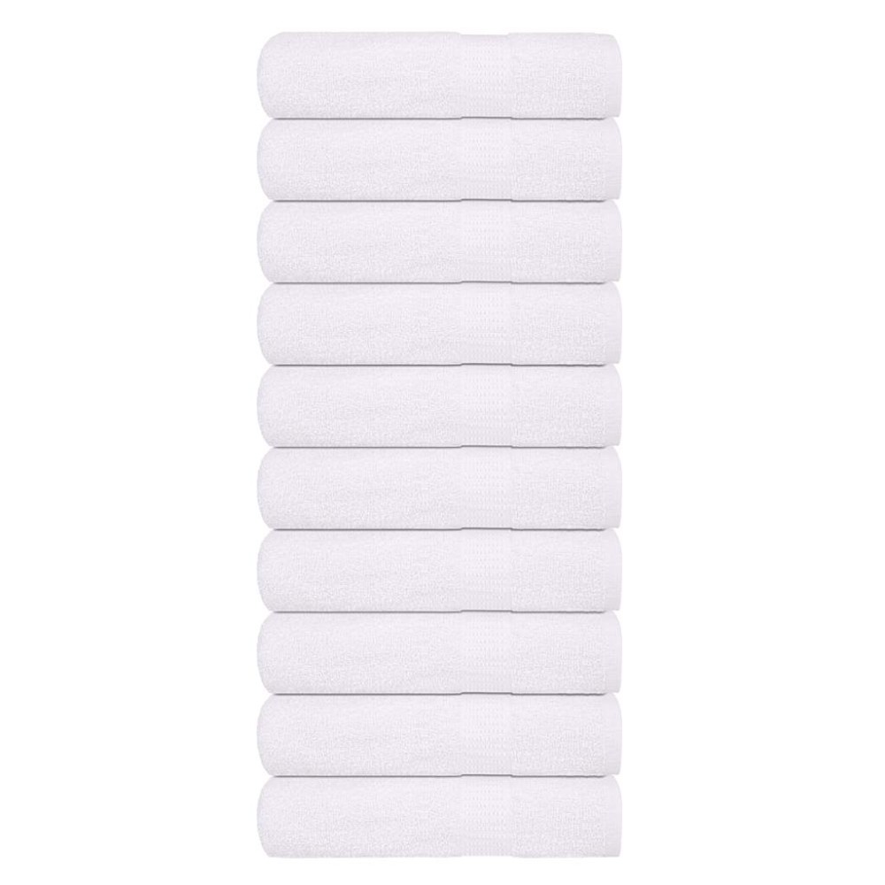 vidaXL Prosoape de mâini, FROGN, 10 buc., alb, 50x100 cm, 360 g/m²