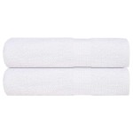 vidaXL Prosoape de duș 2 buc alb 70x140 cm 360 g/m² 100% bumbac vidaXL Prosoape de duș 2 buc alb 70x140 cm 360 g/m² 100% bumbac