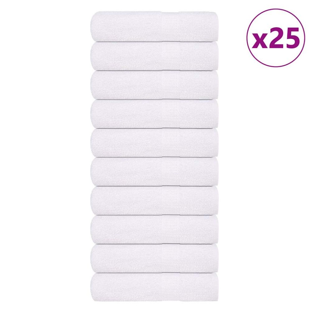 vidaXL Prosoape de duș 25 buc alb 70x140 cm 360 g/m² 100% bumbac