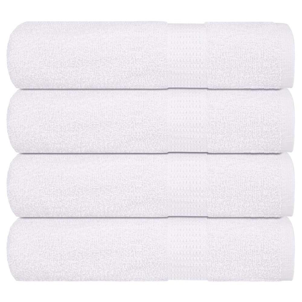 vidaXL Prosoape de baie 4 buc alb 100x150 cm 360 g/m² 100% bumbac
