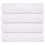 vidaXL Prosoape de baie 4 buc alb 100x150 cm 360 g/m² 100% bumbac vidaXL Prosoape de baie 4 buc alb 100x150 cm 360 g/m² 100% bumbac