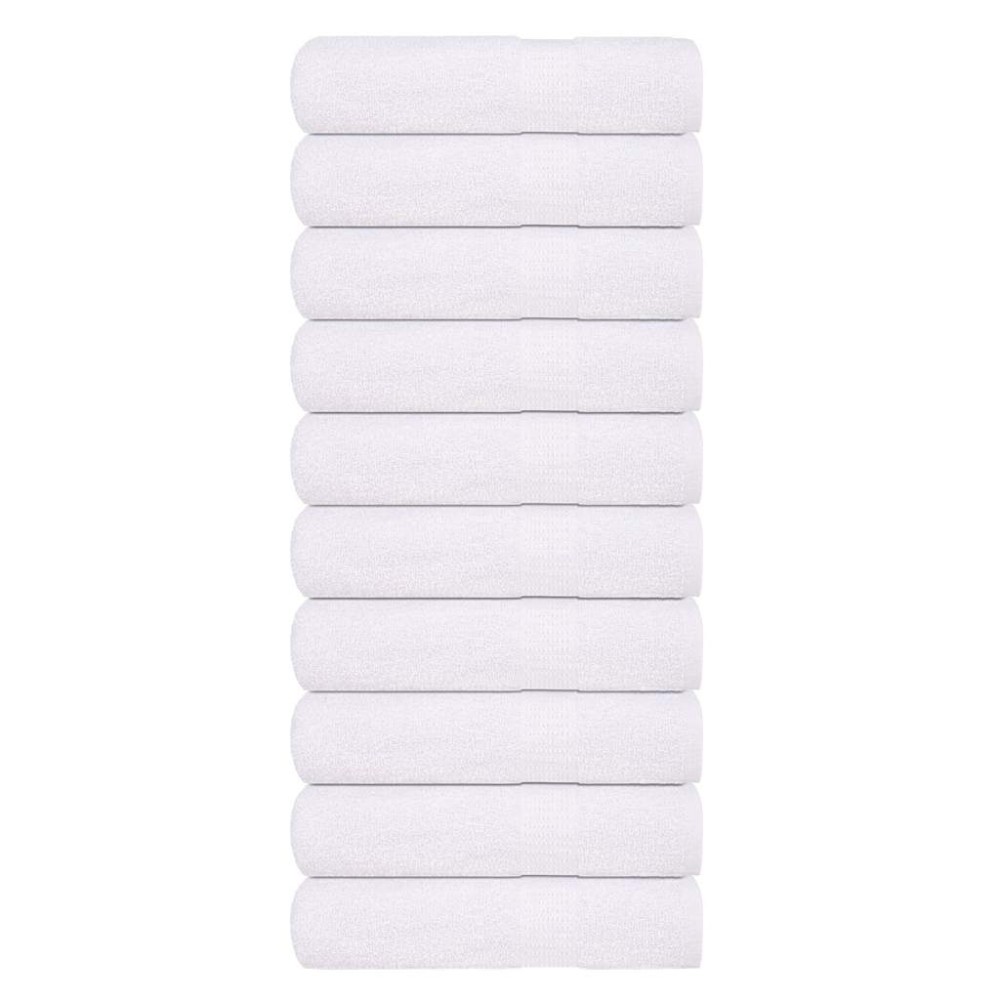 vidaXL Prosoape de baie 10 buc alb 100x150 cm 360 g/m² 100% bumbac