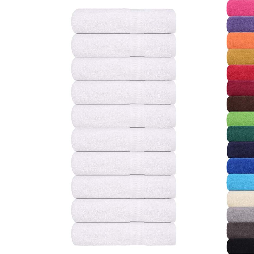 vidaXL Prosoape de baie 25 buc alb 100x150 cm 360 g/m² 100% bumbac
