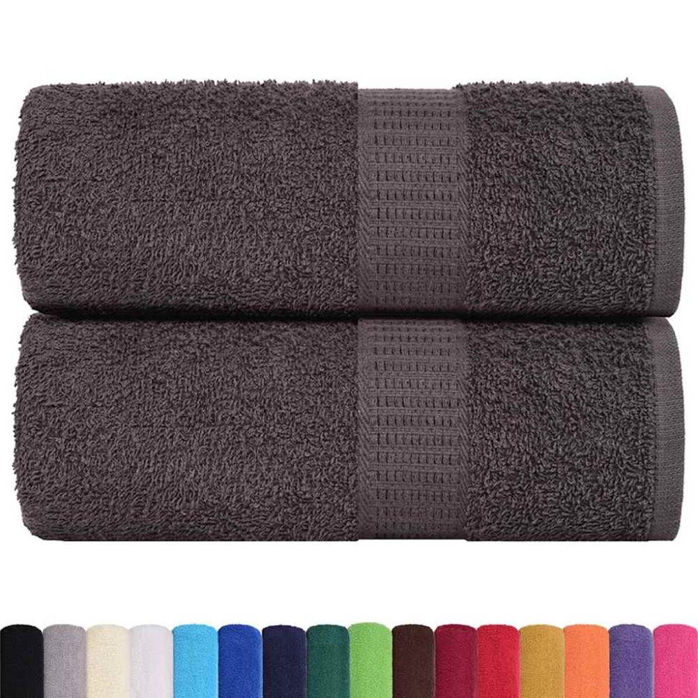 vidaXL Prosoape de baie 2 buc. FROGN antracit 30x30 cm 100% bumbac