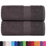 vidaXL Prosoape de baie 2 buc. FROGN antracit 30x30 cm 100% bumbac vidaXL Prosoape de baie 2 buc. FROGN antracit 30x30 cm 100% bumbac