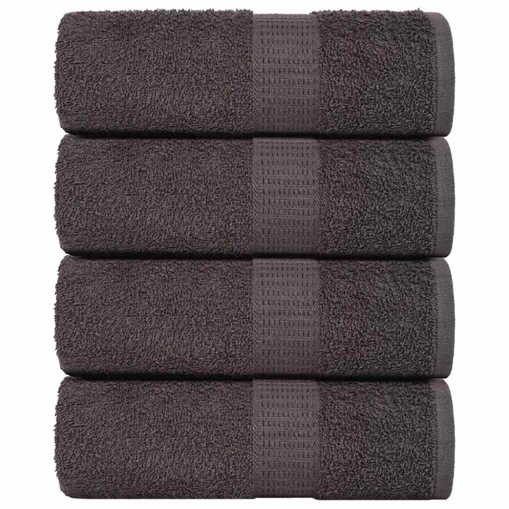 vidaXL Prosoape de baie 4 buc. FROGN antracit 30x30 cm 100% bumbac