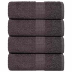 vidaXL Prosoape de baie 4 buc. FROGN antracit 30x30 cm 100% bumbac vidaXL Prosoape de baie 4 buc. FROGN antracit 30x30 cm 100% bumbac