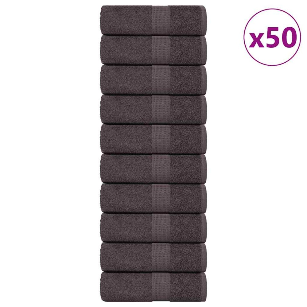 vidaXL Prosoape de baie 50 buc. FROGN antracit 30x30 cm 100% bumbac