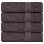 vidaXL Prosoape de baie 4 buc Antracit 100x150 cm 360 g/m² 100% bumbac vidaXL Prosoape de baie 4 buc Antracit 100x150 cm 360 g/m² 100% bumbac