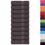 vidaXL Prosoape de baie 10 buc Antracit 100x150cm 360 g/m² 100% bumbac vidaXL Prosoape de baie 10 buc Antracit 100x150cm 360 g/m² 100% bumbac