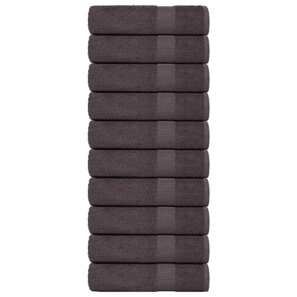 vidaXL Prosoape de baie 10 buc Antracit 100x150cm 360 g/m² 100% bumbac