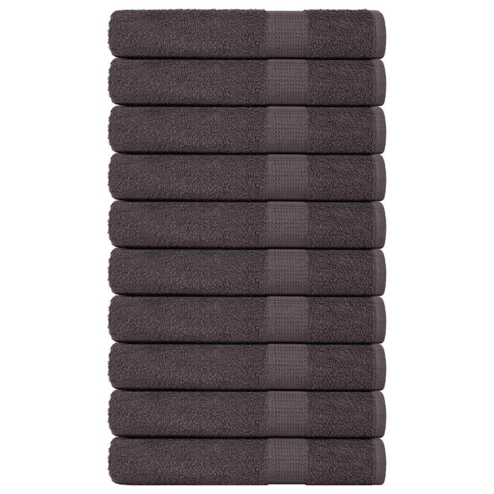 vidaXL Prosoape pentru saună 10 buc Antracit 360 g/m² 100% bumbac