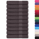 vidaXL Prosoape 25 buc Antracit 100x200 cm 360 g/m² 100% bumbac vidaXL Prosoape 25 buc Antracit 100x200 cm 360 g/m² 100% bumbac