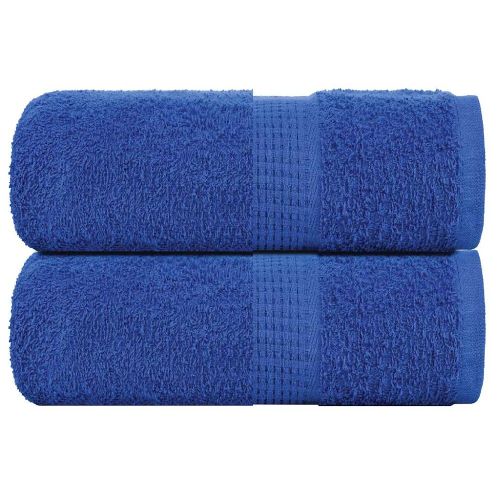 vidaXL Prosoape pentru oaspeți 2 buc Albastru 360 g/m² 100% bumbac