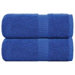 vidaXL Prosoape pentru oaspeți 2 buc Albastru 360 g/m² 100% bumbac vidaXL Prosoape pentru oaspeți 2 buc Albastru 360 g/m² 100% bumbac