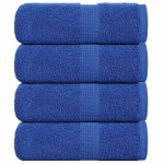vidaXL Prosoape pentru oaspeți 4 buc Albastru 360 g/m² 100% bumbac vidaXL Prosoape pentru oaspeți 4 buc Albastru 360 g/m² 100% bumbac