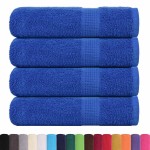 vidaXL Prosoape de duș 4 buc Albastru 70x140 cm 360 g/m² 100% bumbac vidaXL Prosoape de duș 4 buc Albastru 70x140 cm 360 g/m² 100% bumbac