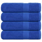 vidaXL Prosoape de duș 4 buc Albastru 70x140 cm 360 g/m² 100% bumbac vidaXL Prosoape de duș 4 buc Albastru 70x140 cm 360 g/m² 100% bumbac