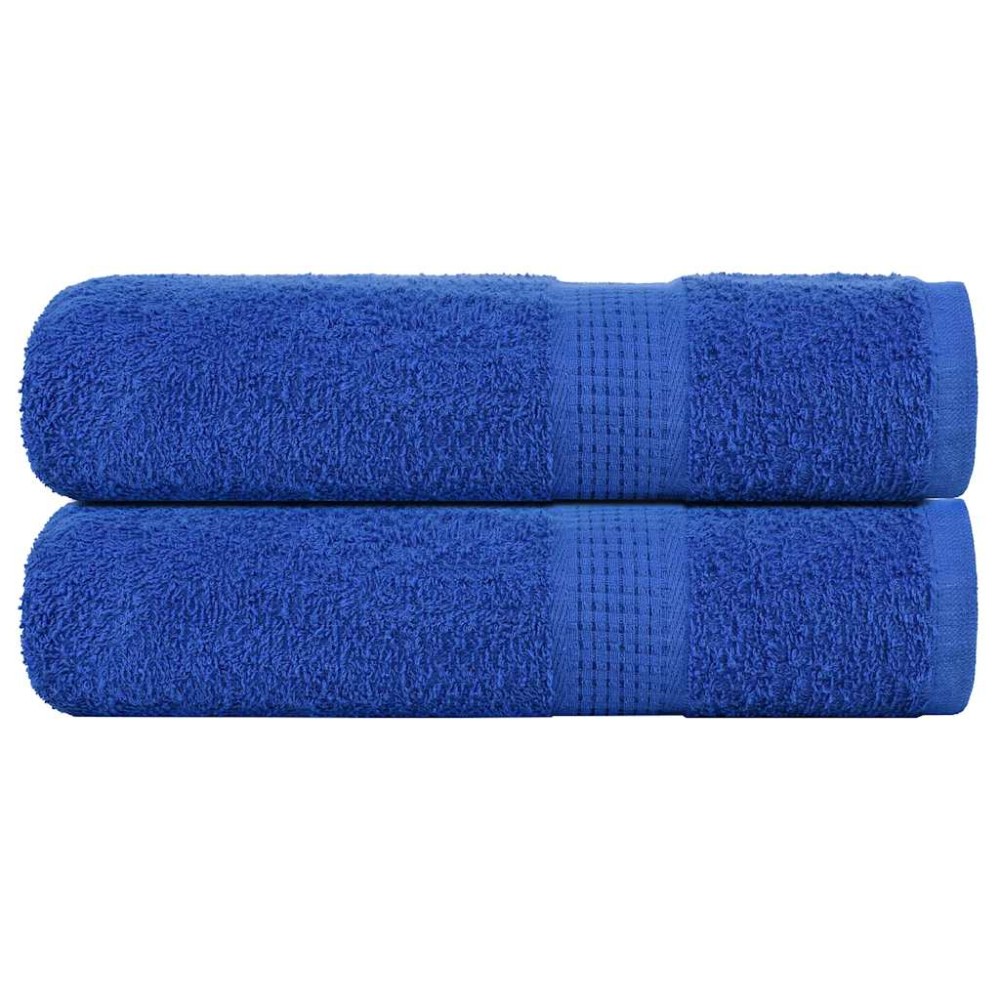 vidaXL Prosoape de baie 2 buc Albastru 100x150 cm 360 g/m² 100% bumbac