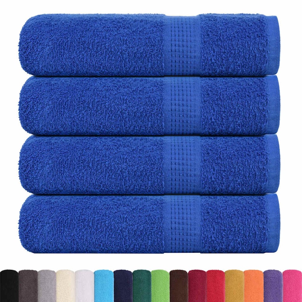 vidaXL Prosoape de baie 4 buc Albastru 100x150 cm 360 g/m² 100% bumbac