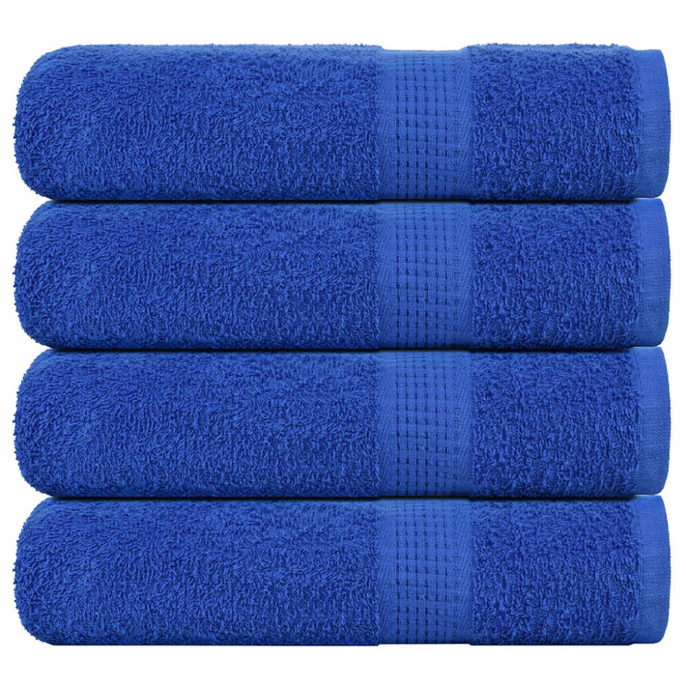 vidaXL Prosoape de baie 4 buc Albastru 100x150 cm 360 g/m² 100% bumbac