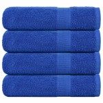 vidaXL Prosoape de baie 4 buc Albastru 100x150 cm 360 g/m² 100% bumbac vidaXL Prosoape de baie 4 buc Albastru 100x150 cm 360 g/m² 100% bumbac