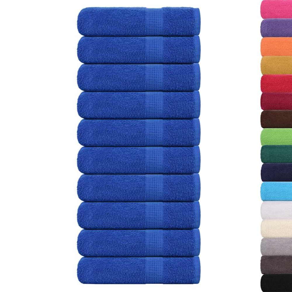 vidaXL Prosoape de baie 10 buc Albastru 100x150cm 360 g/m² 100% bumbac