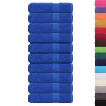 vidaXL Prosoape de baie 10 buc Albastru 100x150cm 360 g/m² 100% bumbac