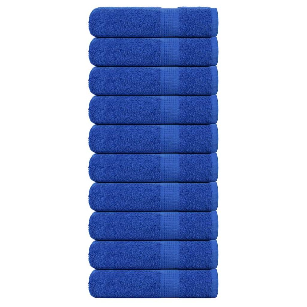 vidaXL Prosoape de baie 10 buc Albastru 100x150cm 360 g/m² 100% bumbac