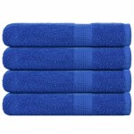 vidaXL Prosoape pentru saună 4 buc Albastru 360 g/m² 100% bumbac vidaXL Prosoape pentru saună 4 buc Albastru 360 g/m² 100% bumbac