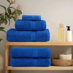 vidaXL Prosoape 10 buc Albastru 100x200 cm 360 g/m² 100% bumbac vidaXL Prosoape 10 buc Albastru 100x200 cm 360 g/m² 100% bumbac