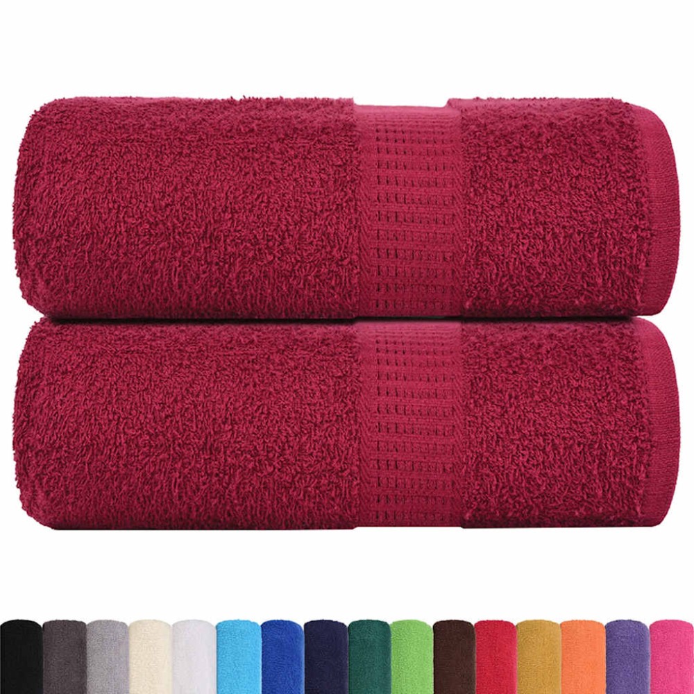 vidaXL Prosoape de baie 2 buc. FROGN Bordeaux 30x30 cm 100% bumbac