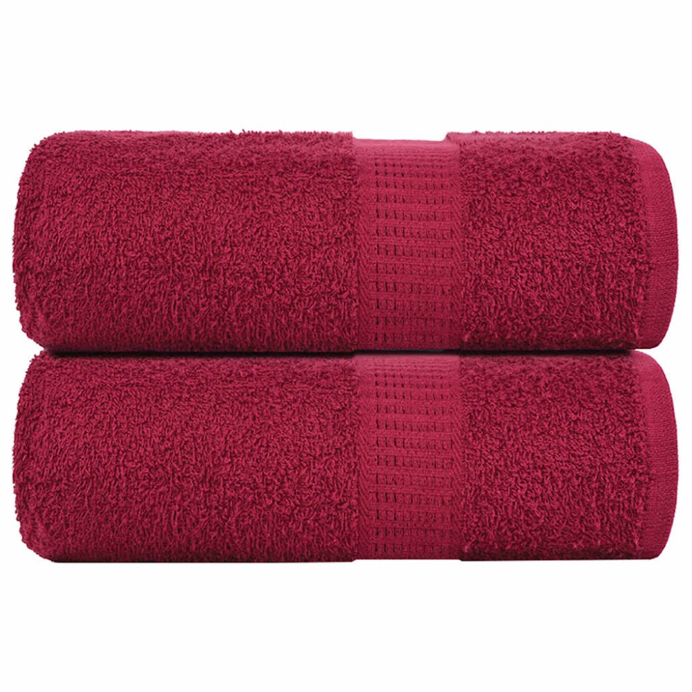 vidaXL Prosoape de baie 2 buc. FROGN Bordeaux 30x30 cm 100% bumbac