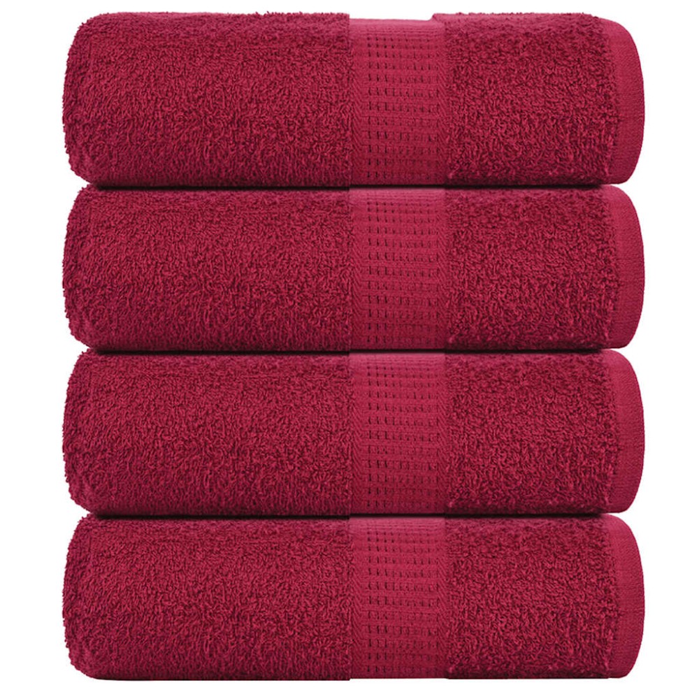 vidaXL Prosoape de baie 4 buc. FROGN Bordeaux 30x30 cm 100% bumbac