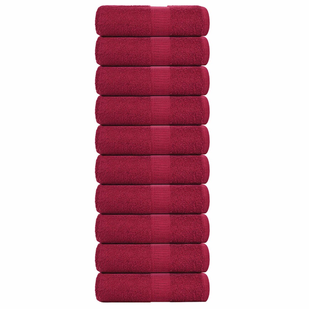 vidaXL Prosoape de baie 10 buc. FROGN Bordeaux 30x30 cm 100% bumbac
