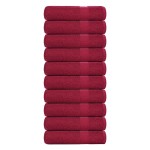 vidaXL Prosoape de mâini, FROGN, 10 buc., Bordeaux, 50x100 cm, 360 g/m²