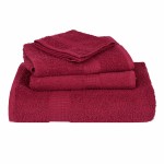 vidaXL Prosoape de duș 2 buc Bordeaux 70x140 cm 360 g/m² 100% bumbac vidaXL Prosoape de duș 2 buc Bordeaux 70x140 cm 360 g/m² 100% bumbac