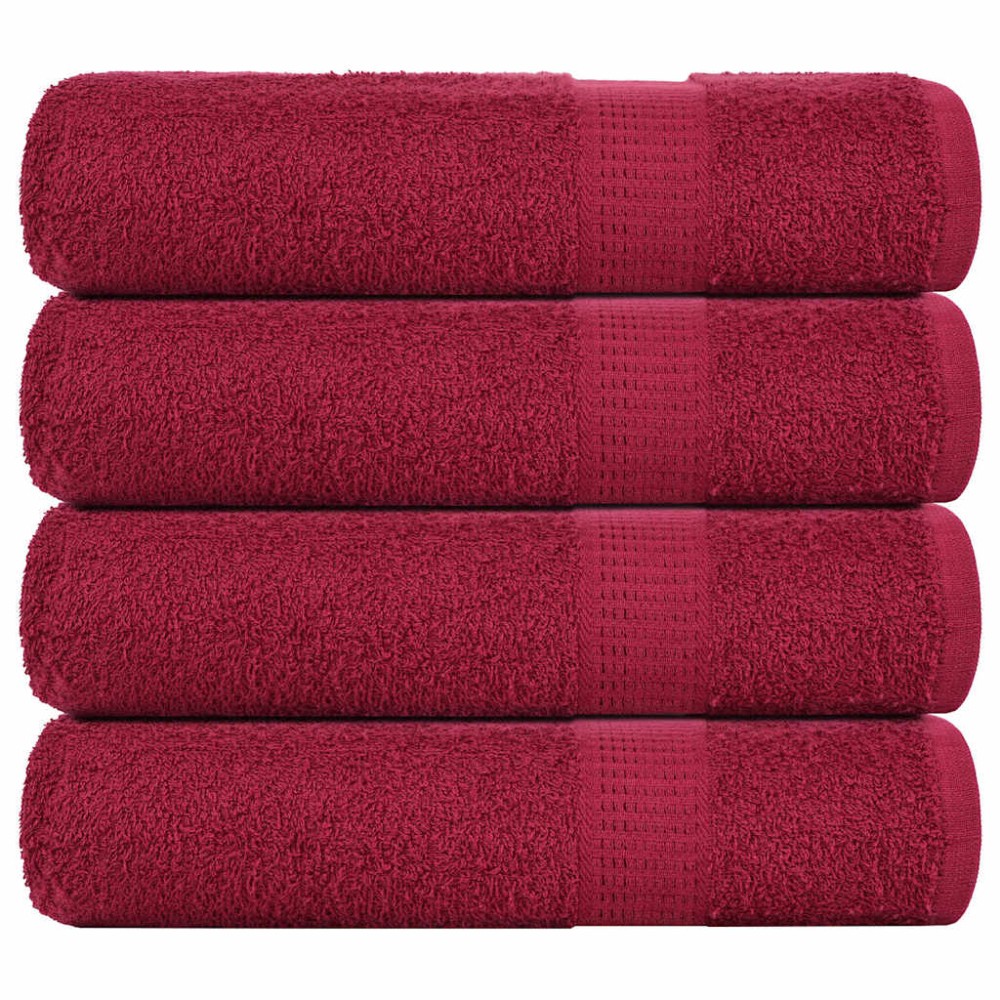 vidaXL Prosoape de duș 4 buc., FROGN, Bordeaux, 70x140 cm, 100% bumbac