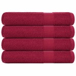 vidaXL Prosoape saună 4 buc Bordeaux 80x200 cm 360 g/m² 100% bumbac vidaXL Prosoape saună 4 buc Bordeaux 80x200 cm 360 g/m² 100% bumbac
