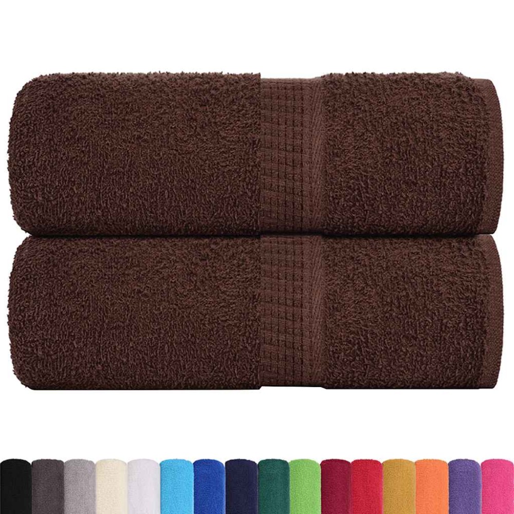 vidaXL Prosoape de baie, 2 buc. FROGN, maro, 30x30 cm, 100% bumbac