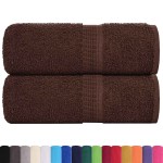 vidaXL Prosoape de baie, 2 buc. FROGN, maro, 30x30 cm, 100% bumbac vidaXL Prosoape de baie, 2 buc. FROGN, maro, 30x30 cm, 100% bumbac