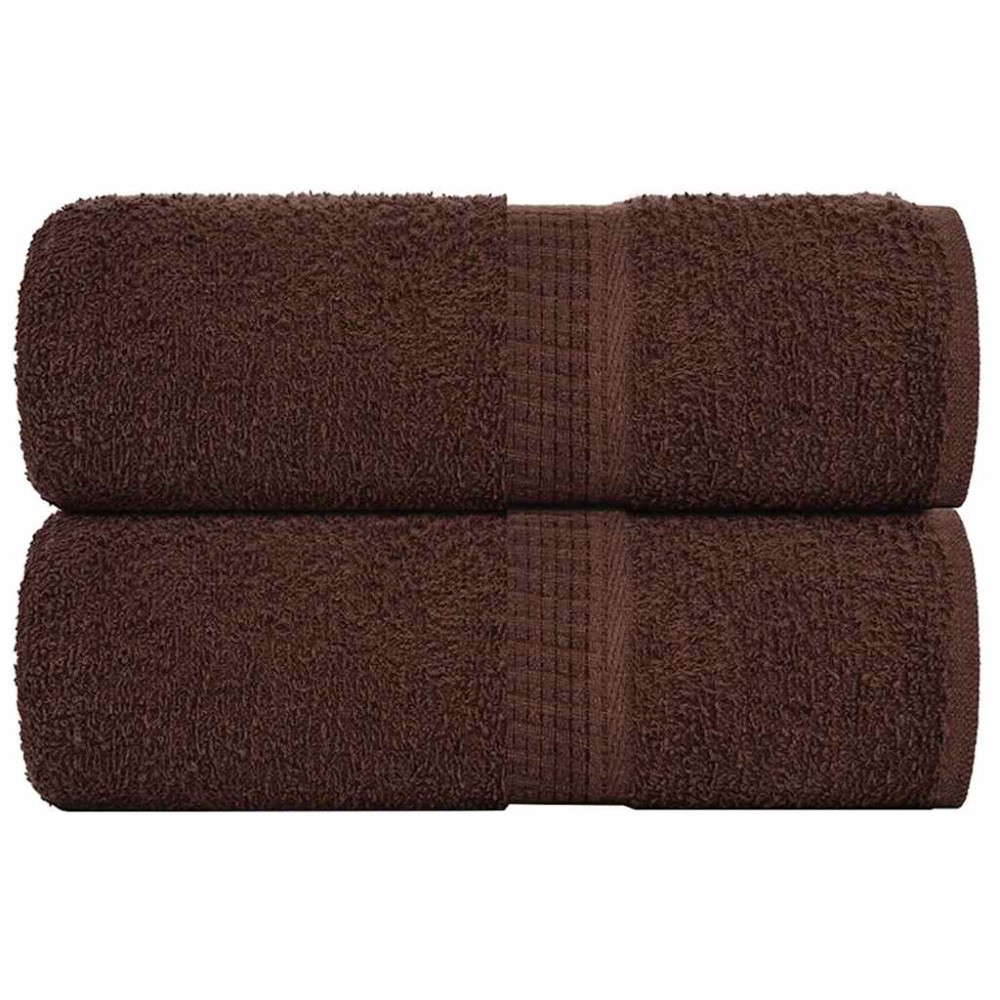 vidaXL Prosoape de baie, 2 buc. FROGN, maro, 30x30 cm, 100% bumbac