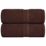 vidaXL Prosoape de baie, 2 buc. FROGN, maro, 30x30 cm, 100% bumbac vidaXL Prosoape de baie, 2 buc. FROGN, maro, 30x30 cm, 100% bumbac