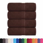 vidaXL Prosoape de baie 4 buc. FROGN maro 30x30 cm 100% bumbac vidaXL Prosoape de baie 4 buc. FROGN maro 30x30 cm 100% bumbac