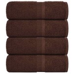 vidaXL Prosoape de baie 4 buc. FROGN maro 30x30 cm 100% bumbac vidaXL Prosoape de baie 4 buc. FROGN maro 30x30 cm 100% bumbac