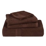 vidaXL Prosoape de baie 4 buc. FROGN maro 30x30 cm 100% bumbac vidaXL Prosoape de baie 4 buc. FROGN maro 30x30 cm 100% bumbac