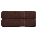 vidaXL Prosoape de duș 2 buc maro 70x140 cm 360 g/m² 100% bumbac vidaXL Prosoape de duș 2 buc maro 70x140 cm 360 g/m² 100% bumbac
